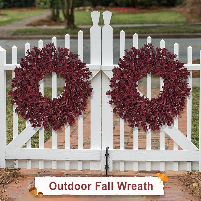 26 Inch Fall Wreaths for Front Door Outside，Realistic Autumn Wreath Outdoor，Large Halloween Thanksgiving Artificial Flowers Wreath，Fall Decorations for Home Harvest Porch Yard Mantle Fireplace Decor