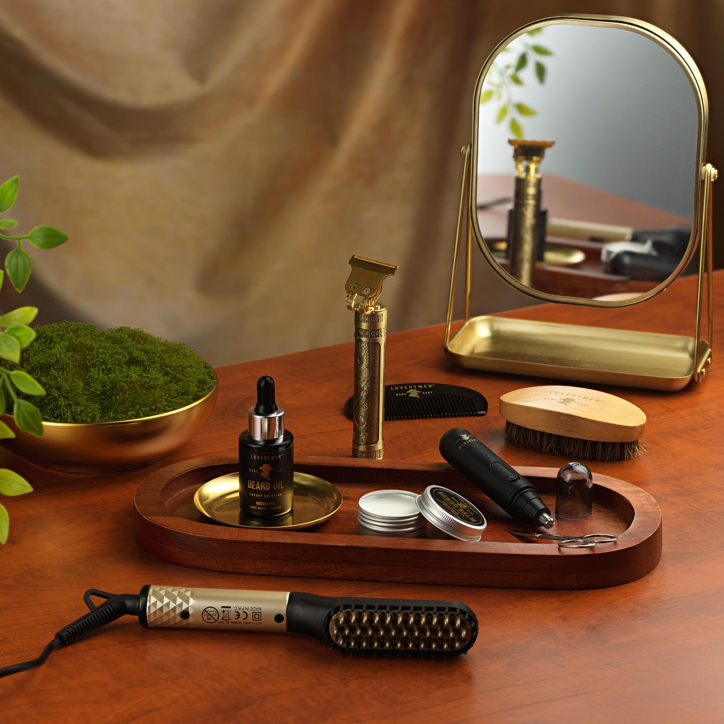 Christmas Gifts for Men Who Have Everything Mens Gifts Grooming Beard Kit, Beard Trimmer, Nose Hair Trimmer, Hair Straightener Brush, Oil, Balm & More, 15pc Beard Kit for Men Care Dad Birthday Gift.