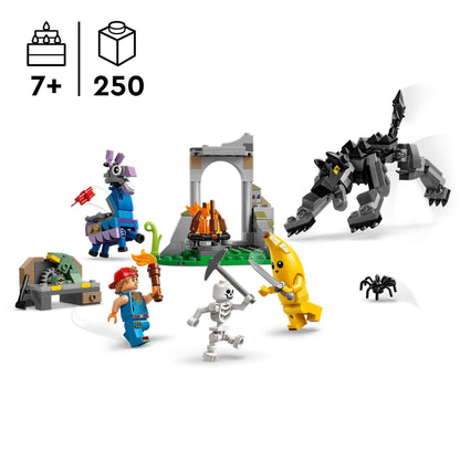 LEGO Fortnite Peely & Sparkplug’s Camp Toy - incl. Wolf & Supply Llama Figures plus 3 Minifigures & a Campfire - Gaming Gift for 7+ Year Old Boys, Girls & Fans - 77075