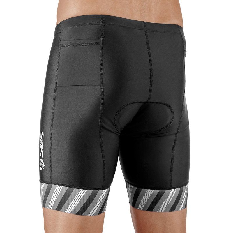 SLS3 Triathlon Shorts Mens – Tri Shorts Mens – 2 Pockets FRT – Designed by Athletes for Racing (Storm Wave, Medium)