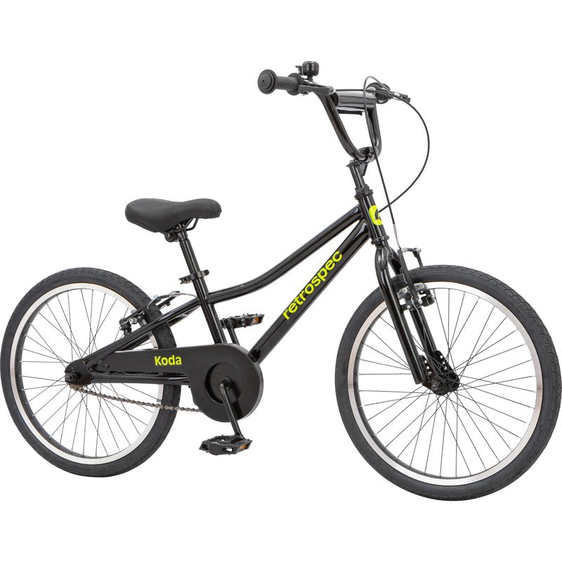 Retrospec Koda Plus Kids Bike for Boys & Girls Ages 6-8 Years - 20" Children's Bicycle, Adjustable Seat & Handlebars, Removable Training Wheels, Front Hand Brakes, Rear Coaster Brake & Safety Bell