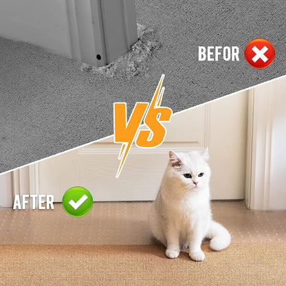 Uross Carpet Protector for Pets - 110CM Cat Protector for Doorway, Anti Scratch Under Door slip Cats Scratching Mat, Easy to Cut Plastic pad Scratch Stopper, Cat Scratch Guard