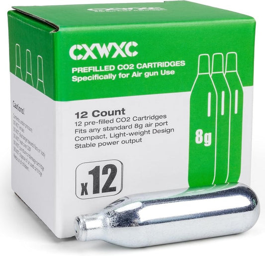 CO2 Cartridges for Paintball - 8g, 12g, 88g CO2 Cylinders for Airsoft, Air Gun & Pepper Gun | Compact Design