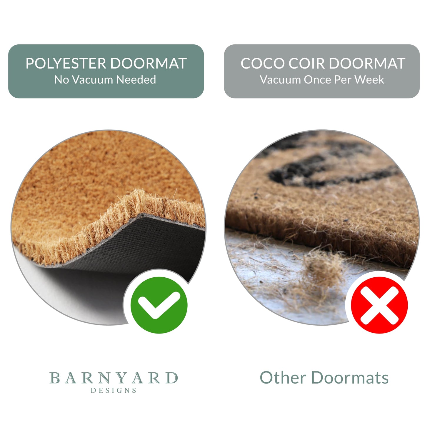 Barnyard Designs Doormat Welcome Mat for Outdoors, Large Front Door Entrance Mat, 30x17, Brown (Hello)