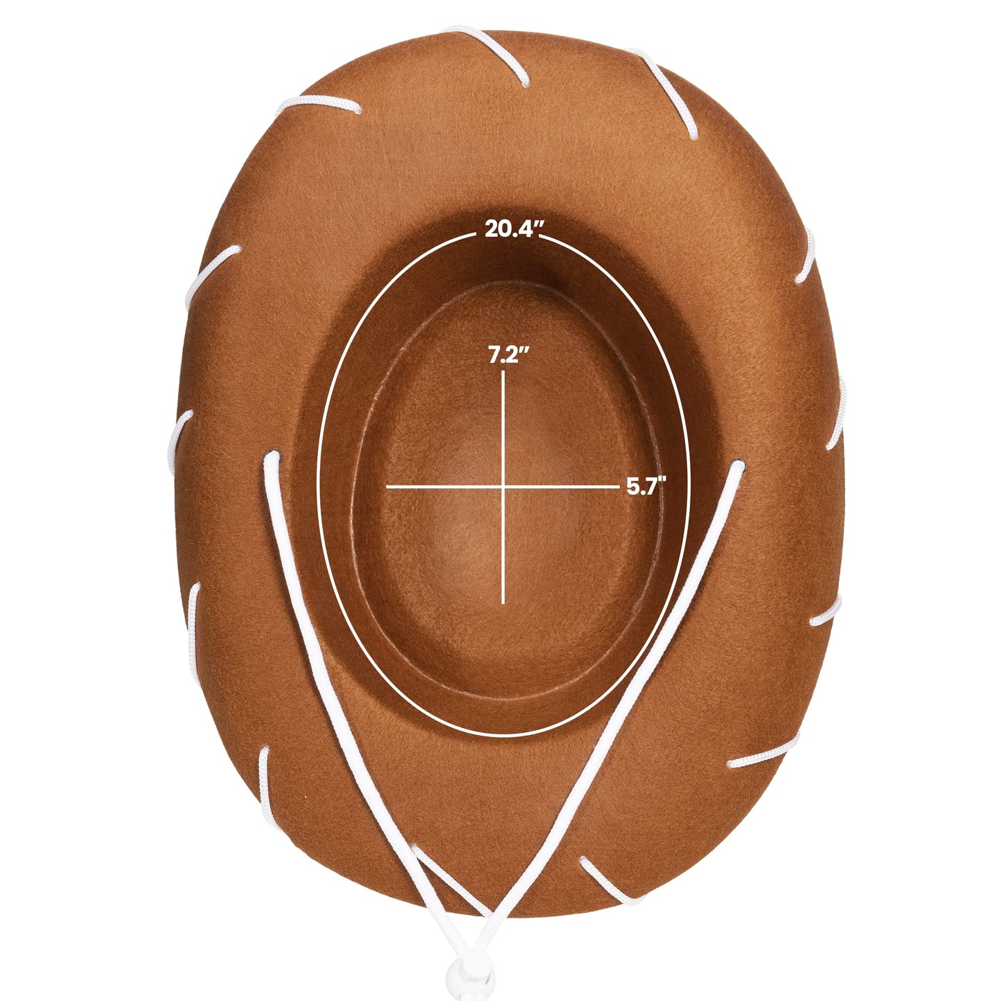 Brown Felt Kids Cowboy Hat - (pack Of 2) Western-themed Children's Cosplay Costume Accessory Prop For Party Favor Supplies, Toddler Cowboy Hat For Playing Dress-up Costume For Young Boys And Girls