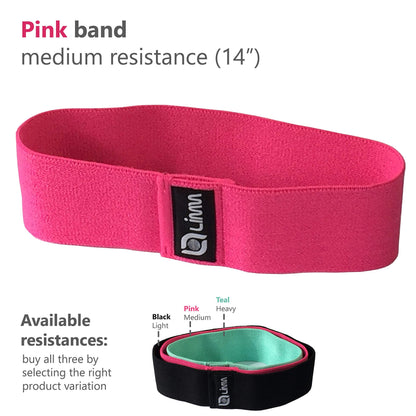 Fittest Pro by Limm Resistance Bands for Legs and Butt, Fabric Exercise Loop Bands Yoga, Pilates, Rehab, Fitness and Home Workout, Strength Bands for Booty