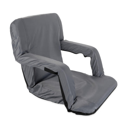 Camco Portable Stadium Seat | Ideal for Benches, Picnics, The Beach, Outdoor Concerts, Sporting Events, and More | Grey (53101)