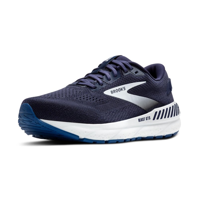 Brooks Men’s Beast GTS 24 Supportive Running & Walking Shoe - Peacoat/True Navy/White - 10.5 Wide