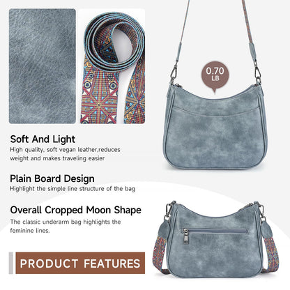 APHISON Crossbody Bags for Women Trendy, Leather Crossbody purse with Adjustable Strap, Women's Crossbody Shoulder Handbags