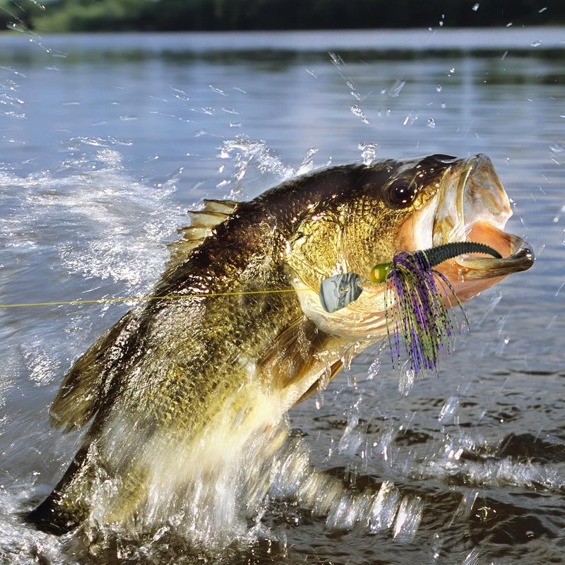 MadBite Bladed Jig Fishing Lures - Multi-Color Kits with Vibrating Action & Sharp Hooks | 3/8 oz & 1/2 oz Sizes, Includes Storage Box