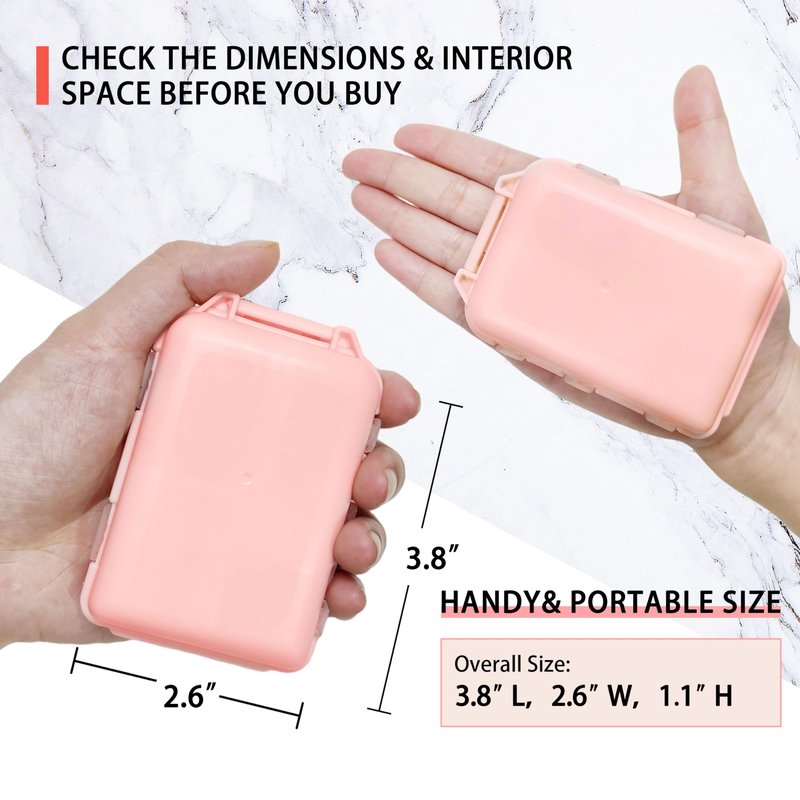 Pocket Pharmacy with Medicine Labels 146 Labels Travel Daily Pill Container Mini Medication Organizer Storage Pill Organizer Travel Essentials Pill Case 7 Day Pill Organizer (Purple, 1 Pack)