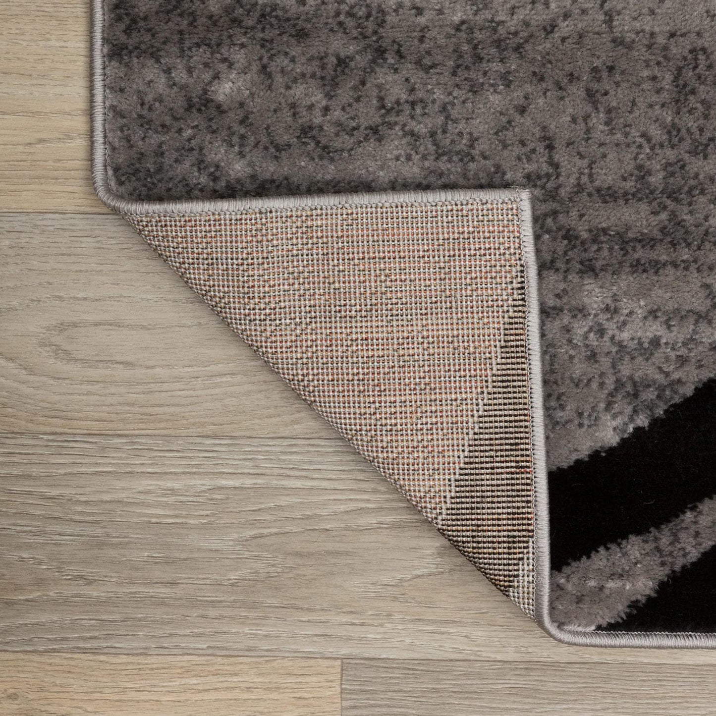 Rugshop Wavy Circles Design Accent Rug, Carpet with Jute Backing for Entryway or Bathroom, Gray, 2' x 3'