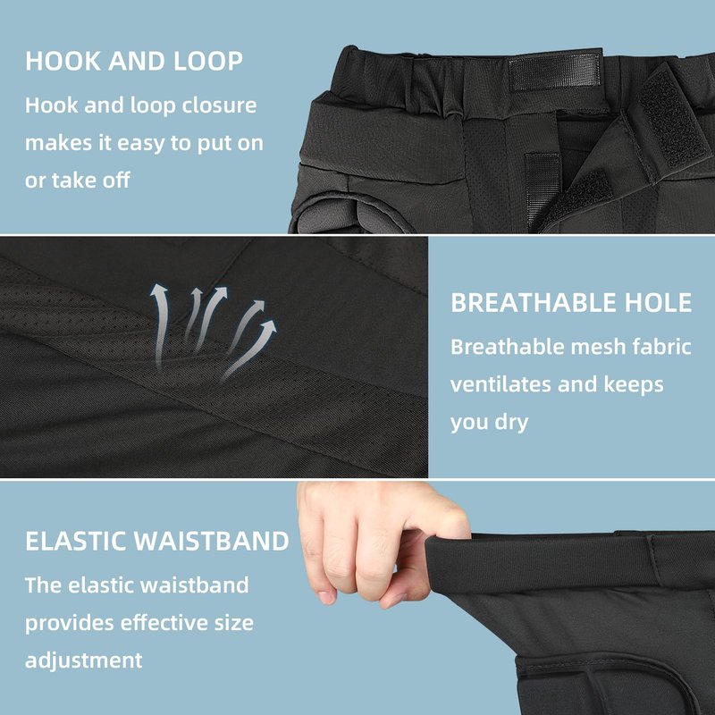 Cienfy 3D Hip Protection Eva Butt Pads Protective Padded Shorts Crash Pad Impact Gear for Skiing Skating Snowboarding Skateboarding (Small)