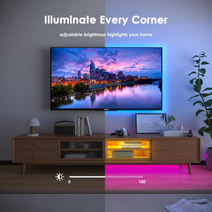 HOVVIDA LED Strip Light Lights 30M, 30 LEDs/Meter, 24V RGB LED Strip, 900 LEDs, 2x15M, APP and Remote Control, Music Mode, Timer Mode, LED for Bedroom, Living Room, Kitchen, Party