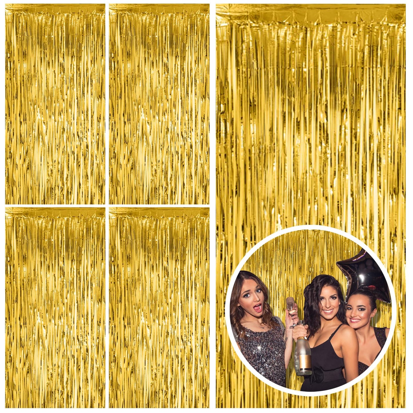 2 Pack Pink Backdrop Party Decorations Tinsel Curtain Party Backdrop Foil Fringe Birthday Decorations Photo Booth Streamer Backdrop Pink Theme Bachelorette Graduation Decor