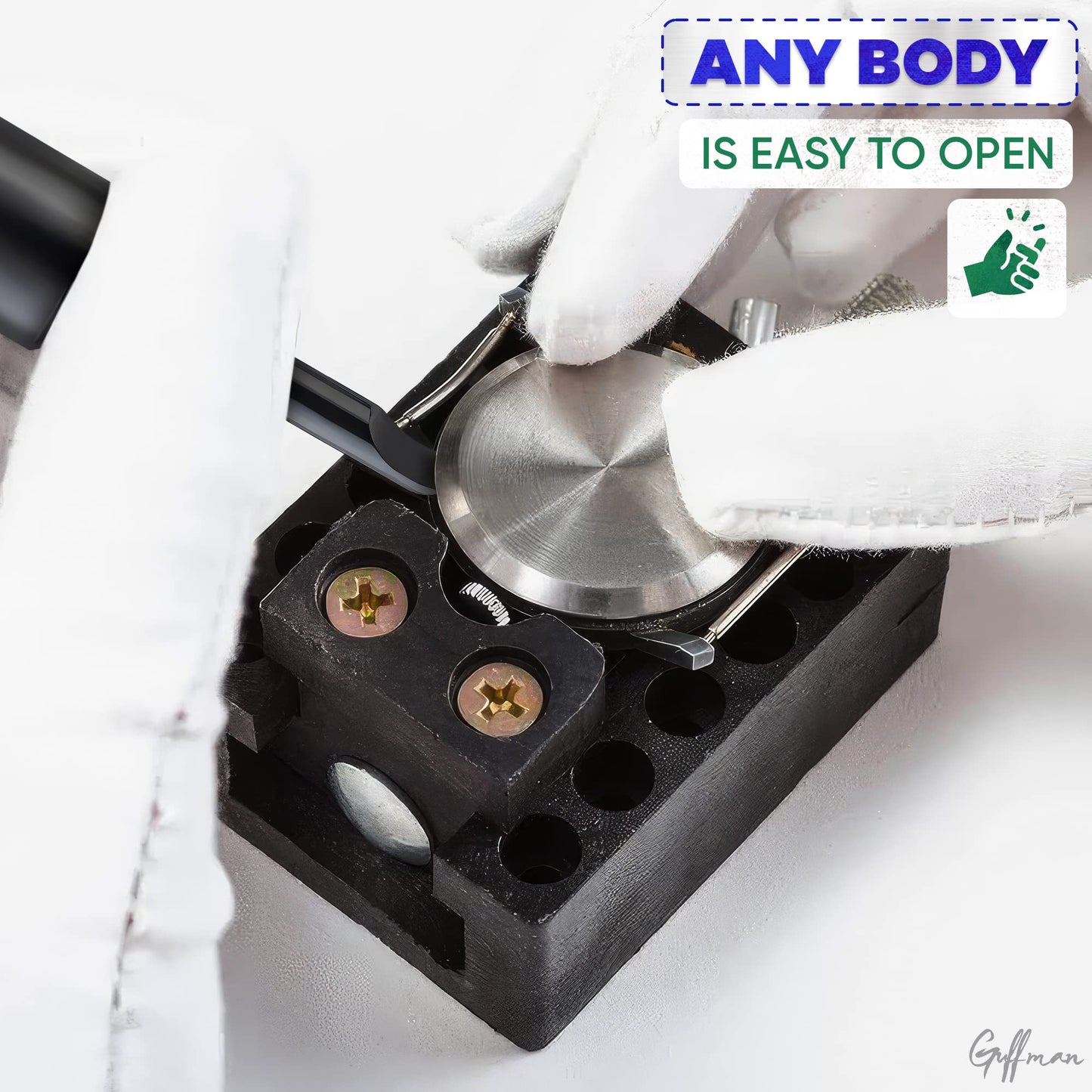 1Pcs Watch Back Remover Tool - Watch Adjustment Tool Kit Mini Pry Bar Watch Screwdriver Set Watch Link Remover Tool for Watches - GUFFMAN Watch Repair Tools Pry Tool Black Watch Tools Case Back Opener