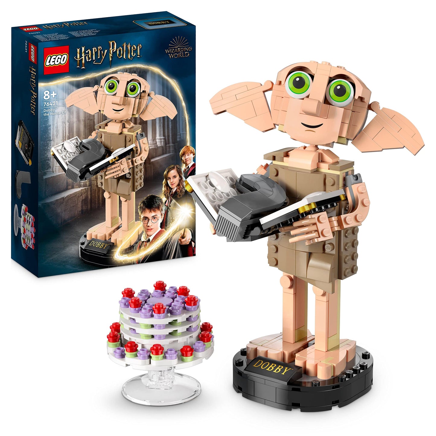 LEGO Harry Potter Dobby the House-Elf Building Toy Set - Movable Wizarding World Character Figure - Gift for Mothers & Kids' Bedroom Decoration for 8+ Year Old Girls, Boys, Teens - 76421