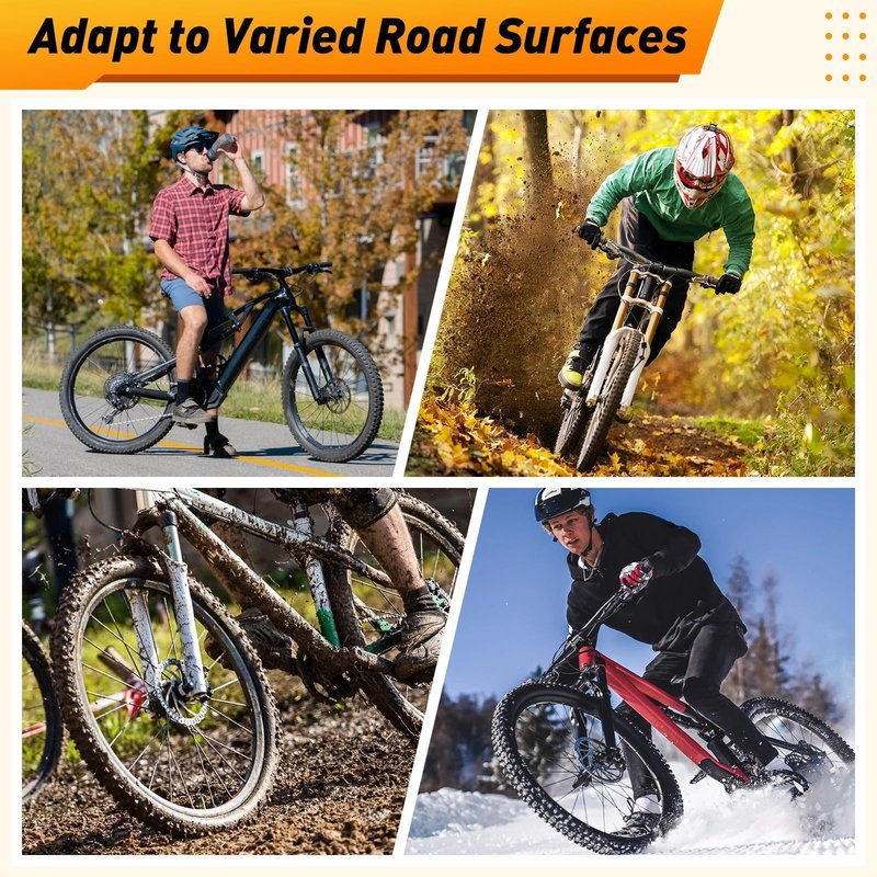 26 Inch Bike Tire, 2Pack 26 x 1.95 Bike Tires & Tubes with Repair Kit, Folding Portable 26 MTB Tires, Replaceable Bicycle Tires 26x1.95 with Inner Tubes and Levers for City Roads, Muddy Trails