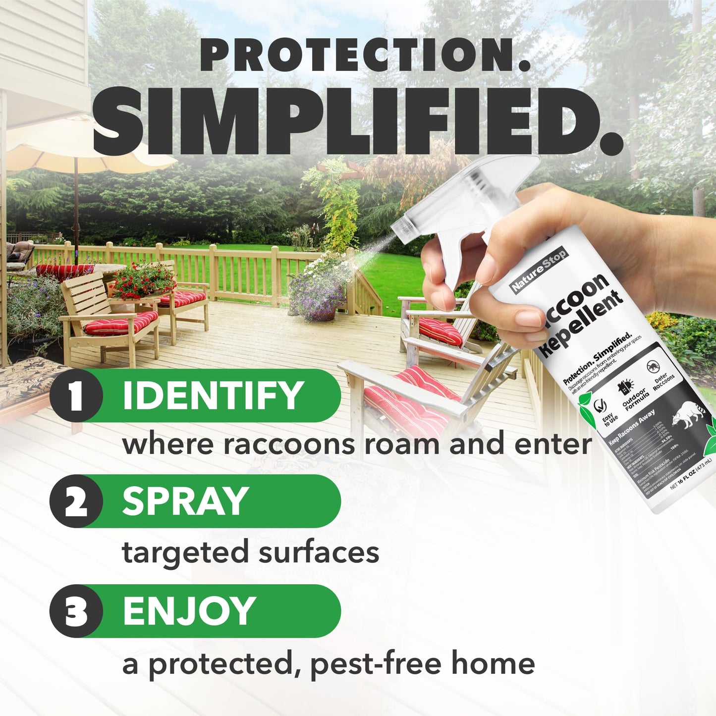 NatureStop Raccoon Repellent Spray (16 oz)