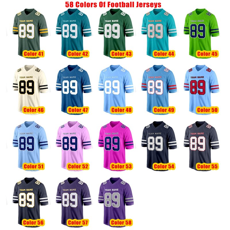 Green Custom Football Jersey for Women Men Team Clothing Name Number Jerseys Personalized Shirt Youth Kids Customized Football Uniform Fans Birthday Gift