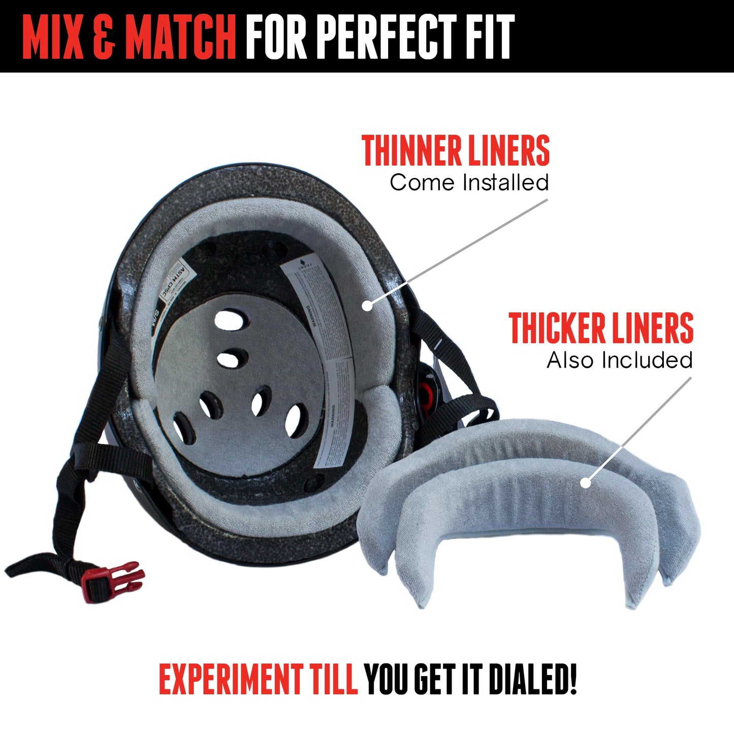 Triple Eight Certified Sweatsaver Helmet for Skateboarding, BMX, Roller Derby, Roller Skating, Inline Skating, Scooter and Bike