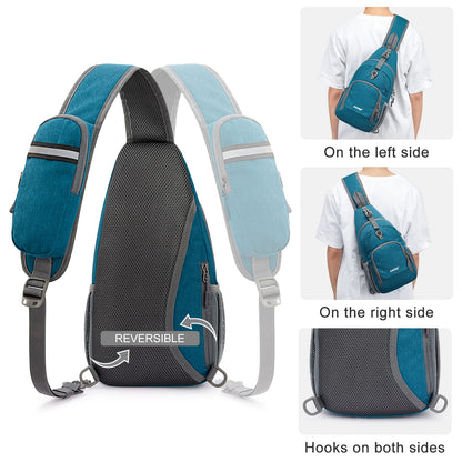 G4Free RFID Sling Bag Crossbody Backpack Chest Shoulder Bag Casual Gym Daypack Men Women Outdoor Cycling Travel Hiking