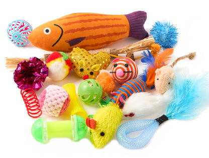 Fashion's Talk Cat Toys Variety Pack for Kitty 20 Pieces