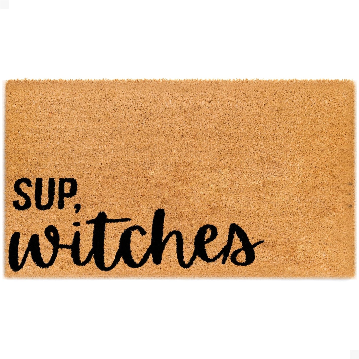 THEODORE MAGNUS Halloween Door Mat - Welcome Mat for Front Door with Non-Slip Backing - Durable Doormat - Perfect for Outside Entrance Matt - Outdoor/Indoor - Sup, Witches - 17" x 30"