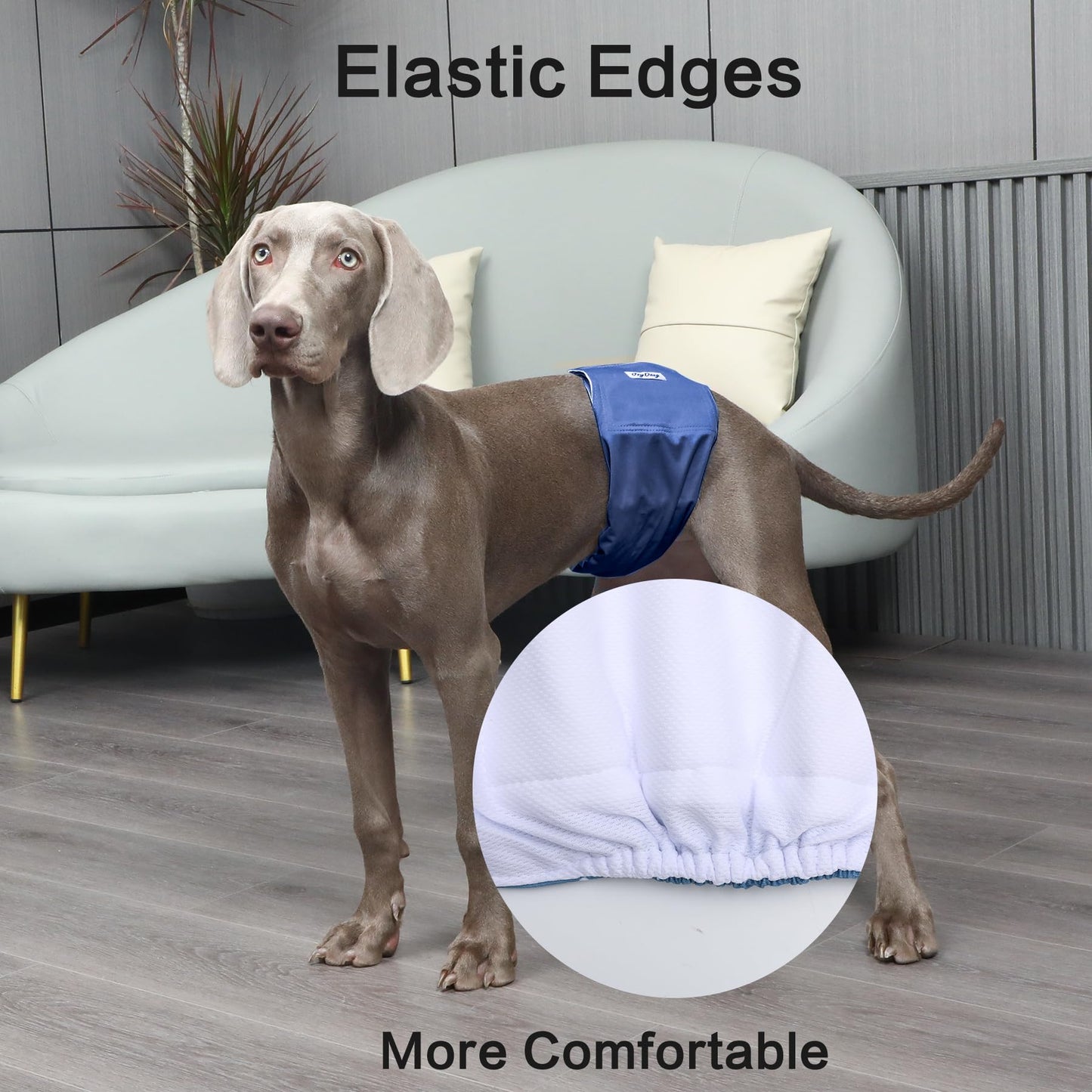 JoyDaog Reusable Dog Belly Bands for Male Dogs Diapers,5 Pack Premium Washable Dog Diapers Male Puppy Nappies Wrap,S