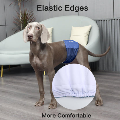 JoyDaog Reusable Dog Belly Bands for Male Dogs Diapers,5 Pack Premium Washable Dog Diapers Male Puppy Nappies Wrap,S