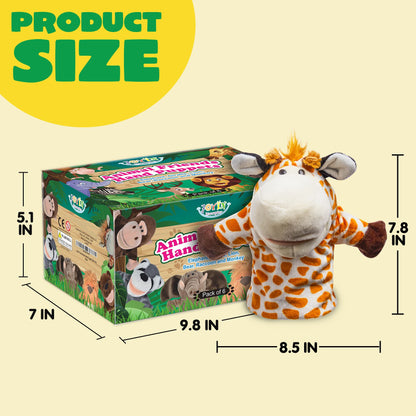 JOYIN Animal Friends Deluxe Kids Hand Puppets with Working Mouth (Pack of 6) for Imaginative Play, Show Theater, Easter/Birthday Party Supplies
