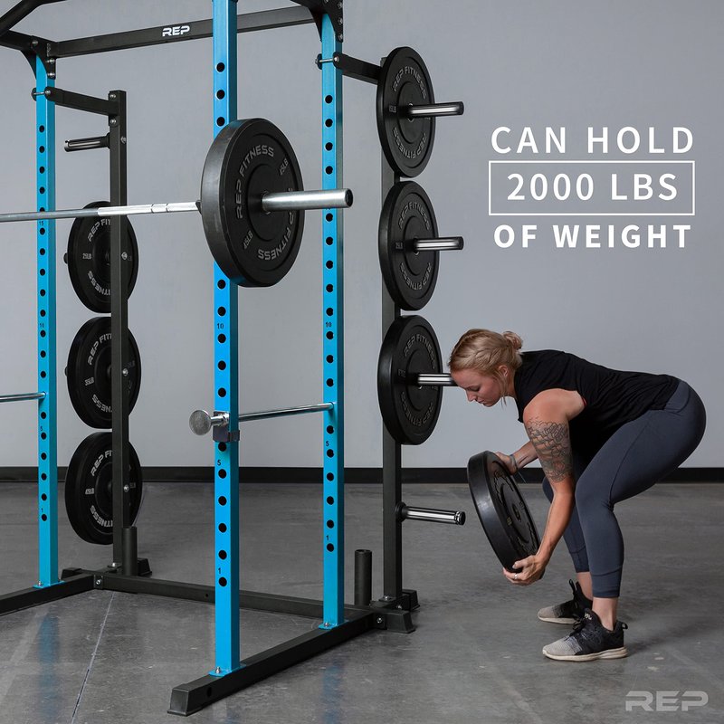 REP Fitness PR-1100 + Dip Attachment + LAT Pulldown + Weight Storage