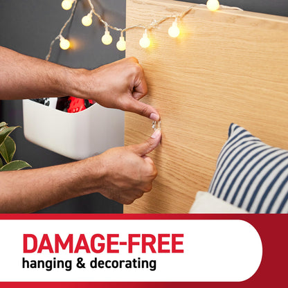 Command Indoor Mini Light Clips, Damage Free Hanging Christmas Light Clips, Mini Wall Clips for Hanging Indoor Christmas Decorations, Lights and Cables, 45 Clear Clips and 54 Command Strips