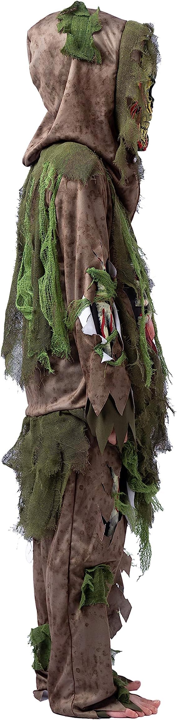Spooktacular Creations Halloween Swamp Deluxe Skeleton Living Dead Zombie Costume for Halloween Kids Monster Role-Playing-M(8-10yr)