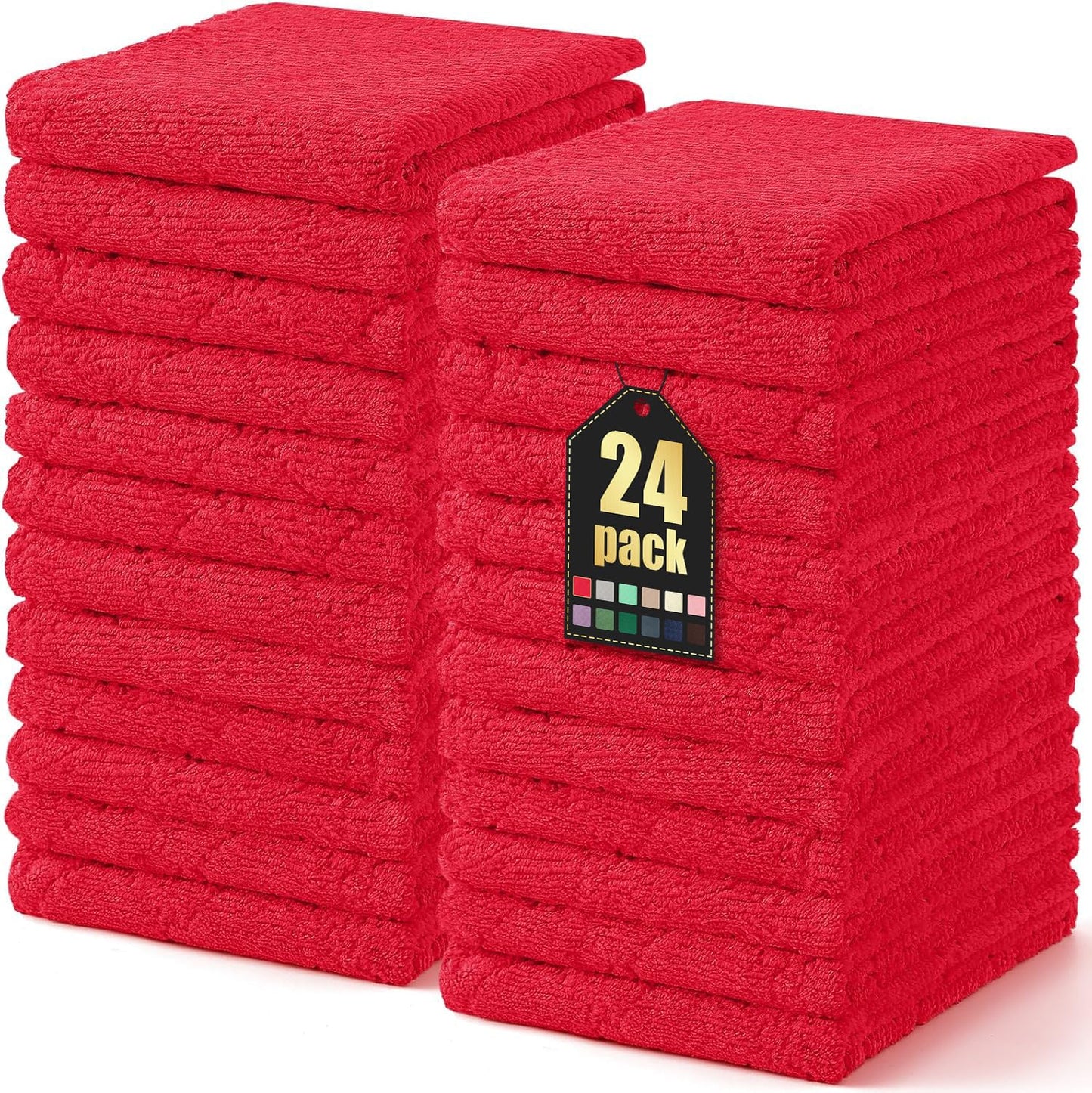 Homaxy 12 Pack Kitchen Dish Cloths (10 x 10 Inches, Grey), Super Soft and Absorbent Coral Velvet Dish Towels, Nonstick Oil Fast Drying Microfiber Cleaning Cloth, No Lint Household Dishcloths