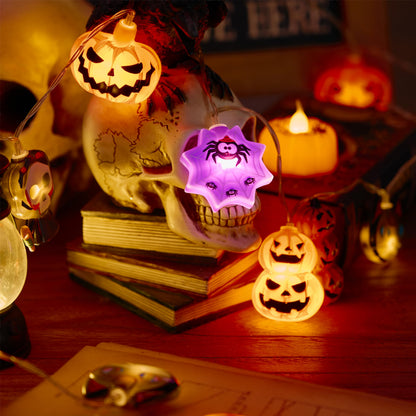 LOLStar Halloween String Lights Decorations, 9.8FT 20 LED Halloween Fairy Lights, Battery Operated (Not Included) with Timer Function and 8 Flashing Modes, Cute Booday Lights 2025 Home Indoor Decor