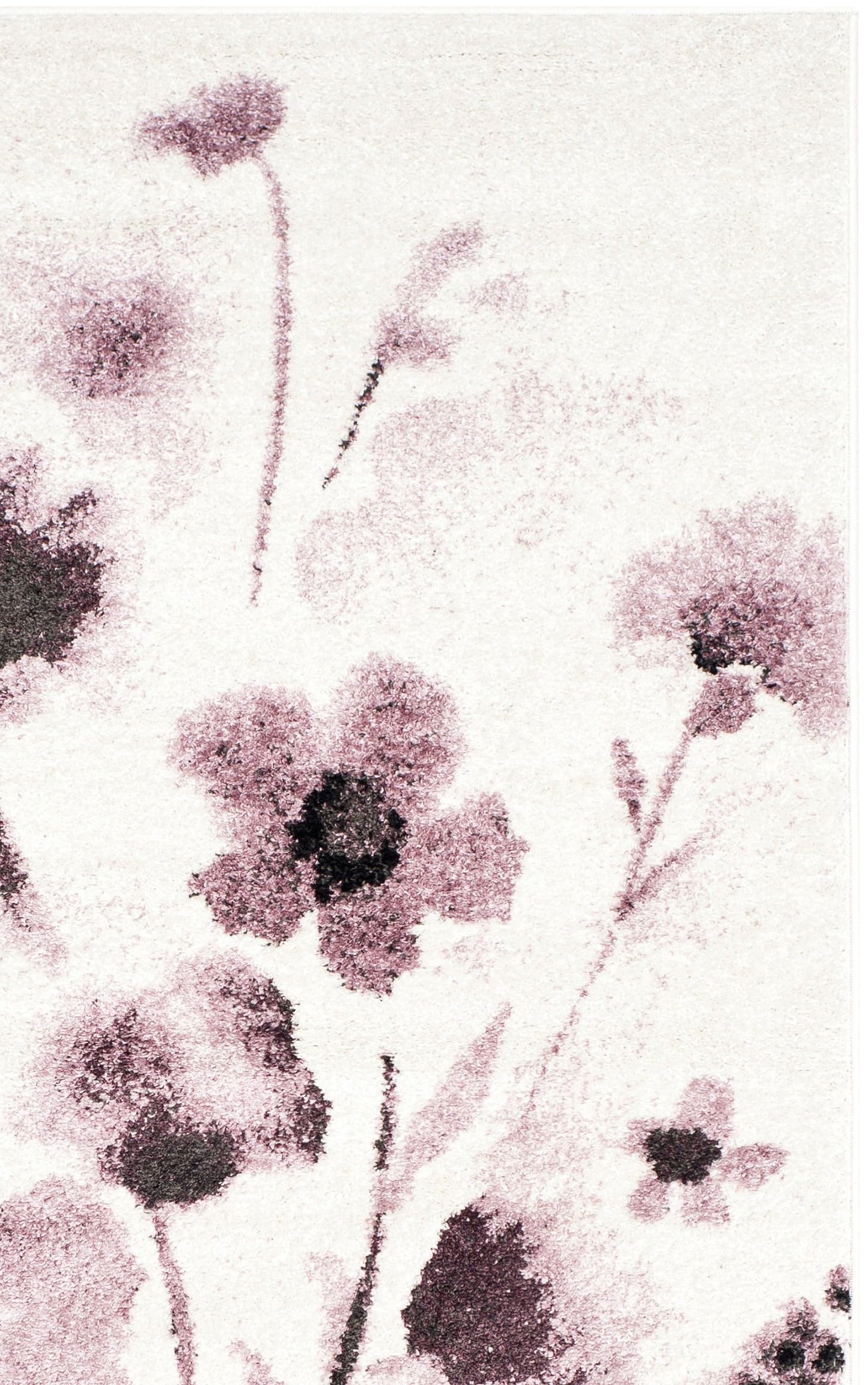 SAFAVIEH Area Rug 8x10 - Adirondack Collection - Large - Ivory & Purple, Floral Watercolor Design, Non-Shedding & Easy Cleaning, Ideal for Living Room, Bedroom, Office, Dining Space (ADR127L)