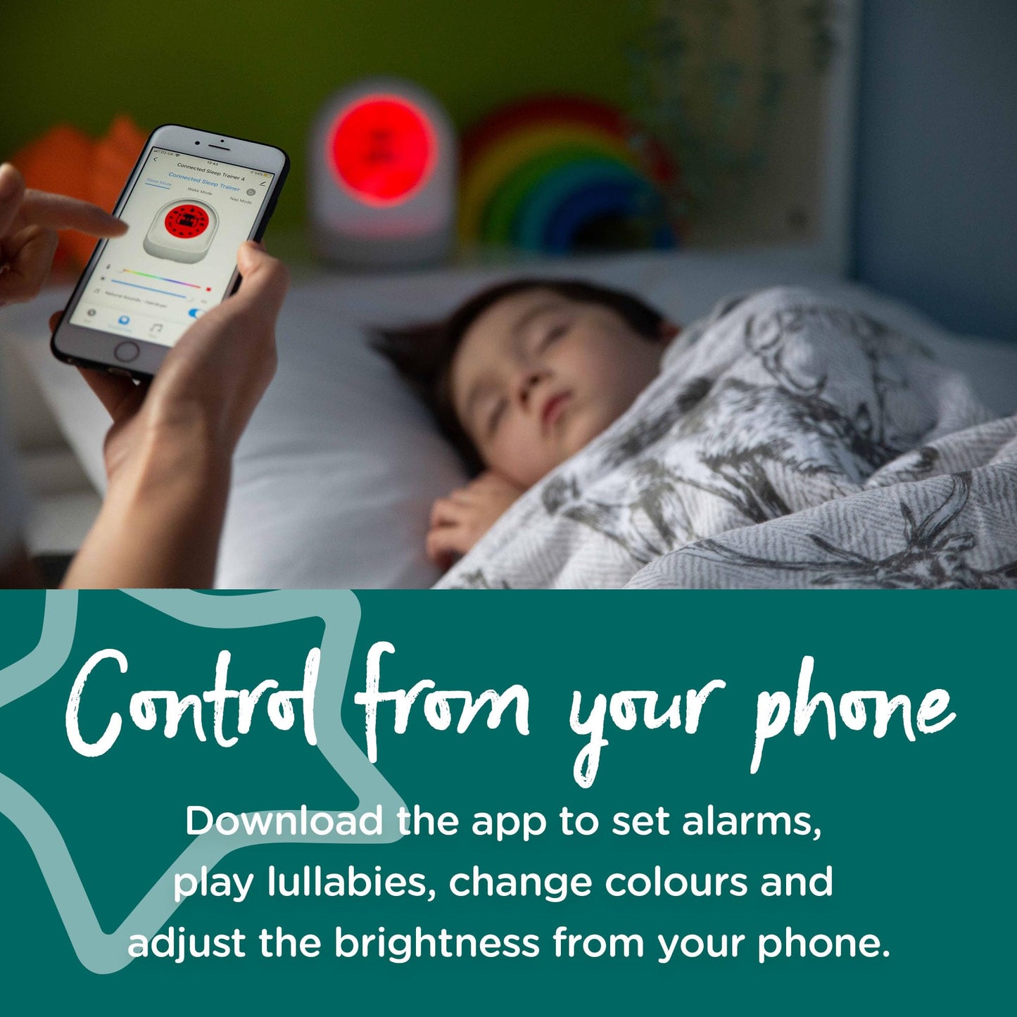 Tommee Tippee Sleep Trainer Clock, Timekeeper Connected Sleep Aid, from The Creators of The Groclock, App-Enabled Alarm Clock and Nightlight for Children
