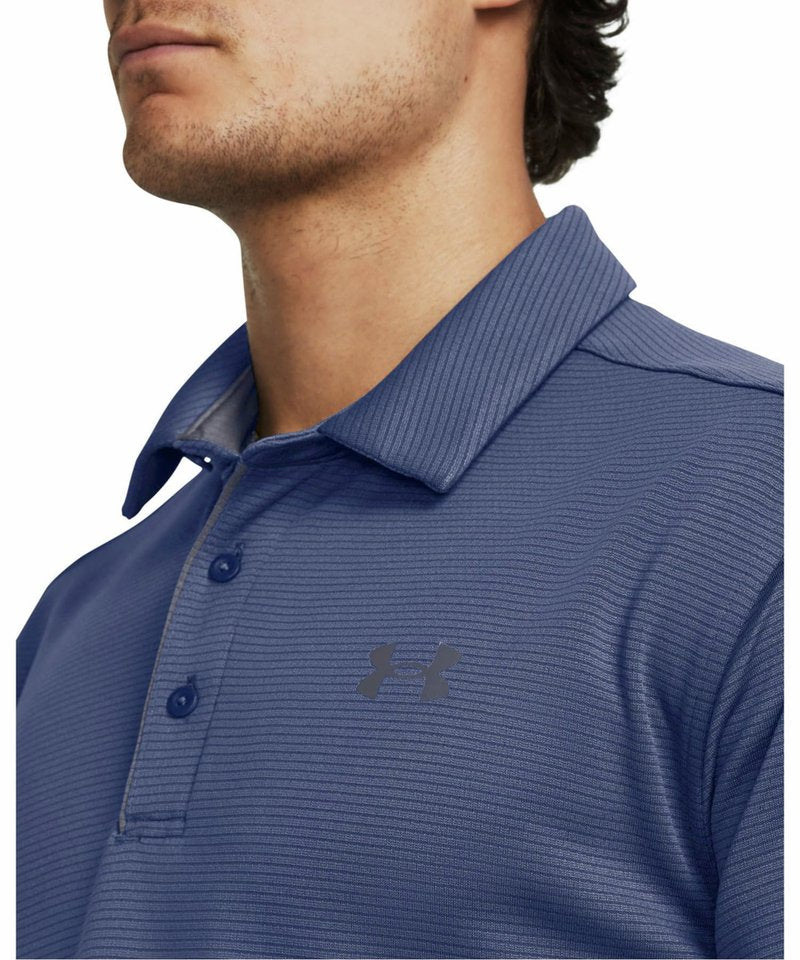 Under Armour Men's Tech Golf Polo, (045) Downpour Gray / / Pitch Gray, Medium