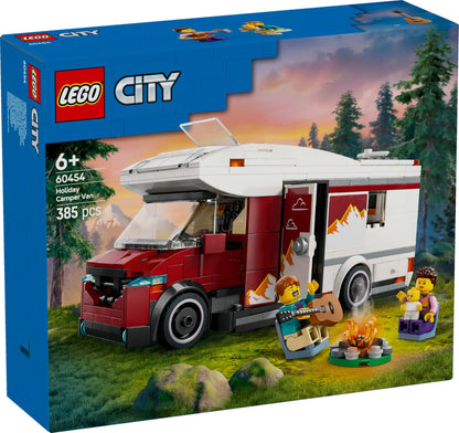 LEGO City Holiday Adventure Camper Van Toy - Creative Building Toys for 6+ Year Old Boys & Girls - Includes 3 Minifigures & Accessories - Gift Ideas for Birthdays & Holidays - 60454