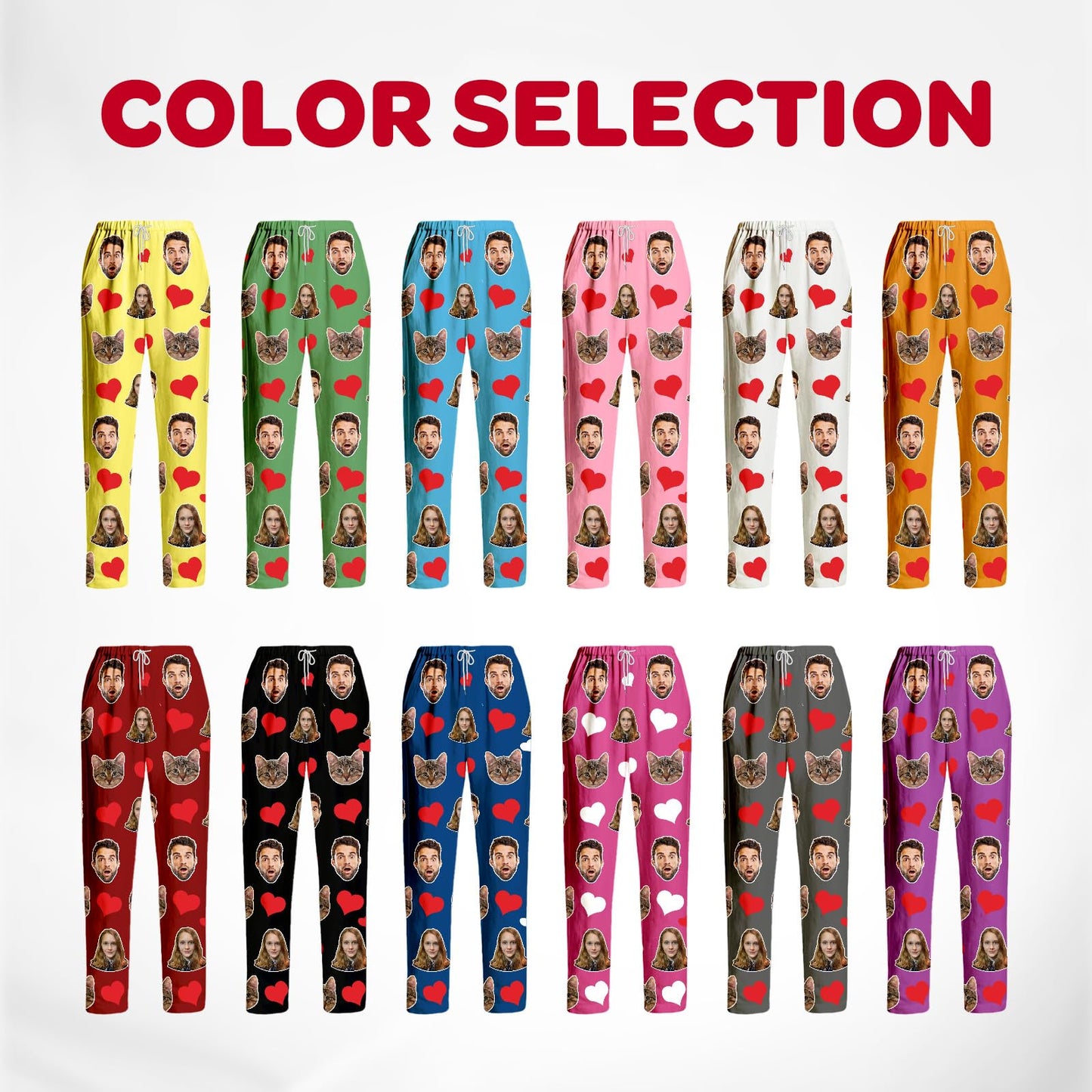 Bemaystar Custom Pajama Pants with Photo Men Women,Engagement Gifts for Couples,Personalized Widding Gifts