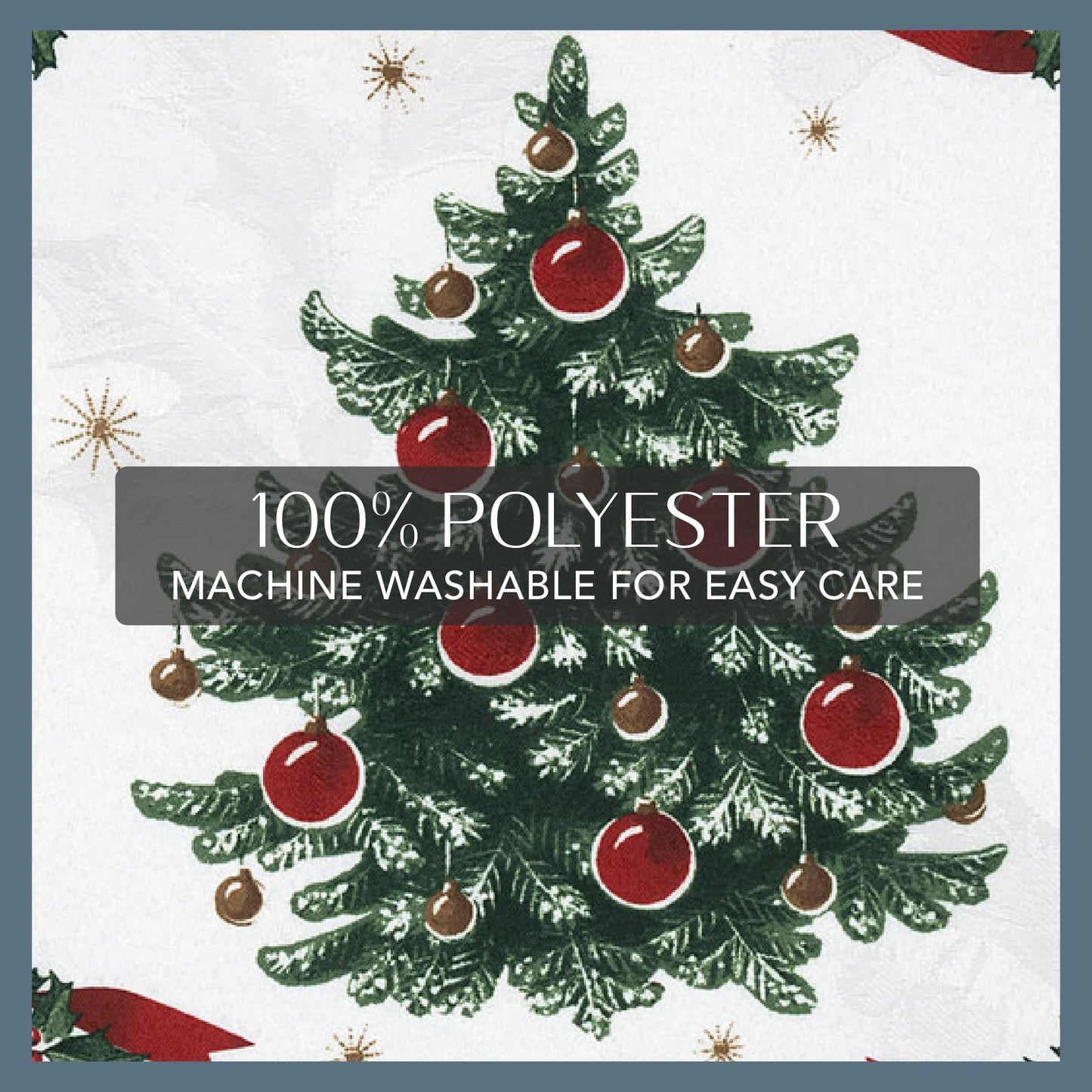 Elrene Home Fashions Villeroy & Boch Toy's Delight Christmas Fabric Tablecloth, Holiday Table Decor, 70" Round