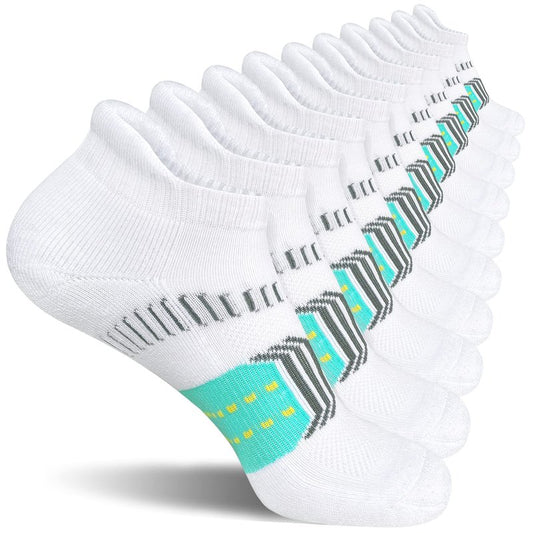 suaskk Womens Athletic Cushioned Anti-Blister Comfort Running Ankle Socks 5 Pairs