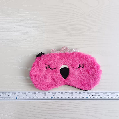 Cute Animal Sleeping Mask Soft Plush Blindfold Cute Rabbit Panda Koala Eye Cover Eyeshade for Kids Teens Girls Women (Flamingo)