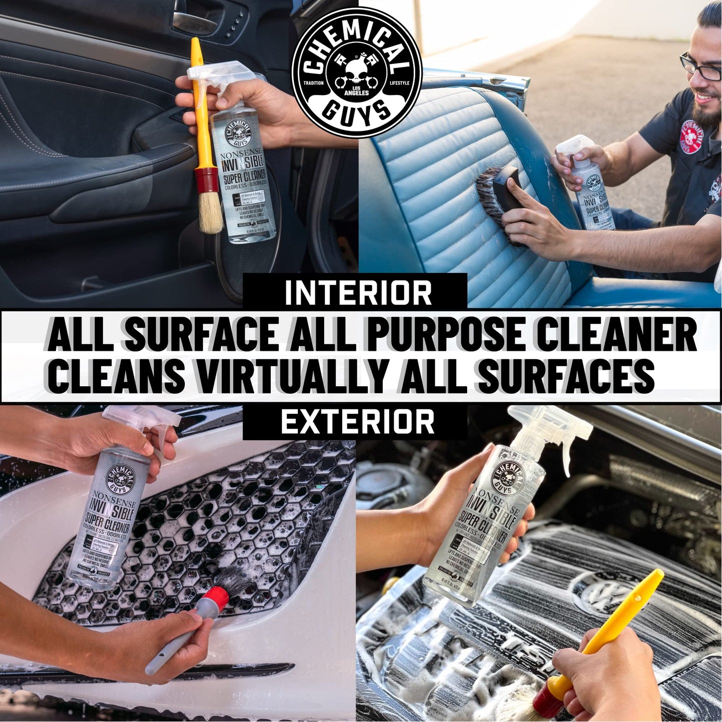 Chemical Guys SPI_993_1602 Nonsense All Surface Super Cleaner (Works on Vinyl, Rubber, Plastic, Carpet) Safe for Home, Garage, Cars, Trucks, SUVs, Jeeps, RVs & More, 16 fl oz, Unscented-2 Pack
