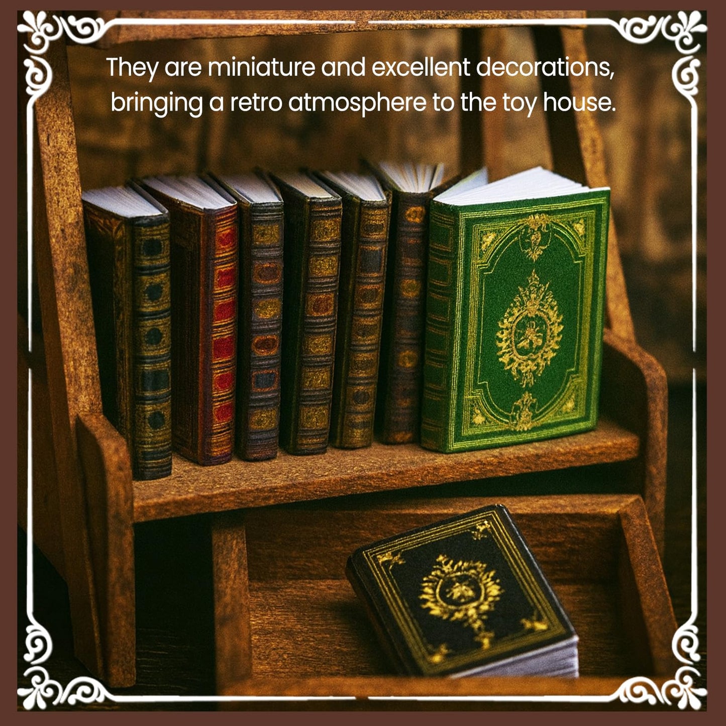 18PCS Book Miniatures Figure Set, Mini Book Figurine for Anxiety Bookshelf, Home Decor, DIY Crafting, Accessories