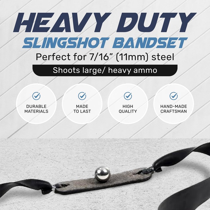 SimpleShot 5pcs Slingshot Bands Powerful Professional Elastic Rubber Catapult Shooting Flat Bands (7/16" Standard)