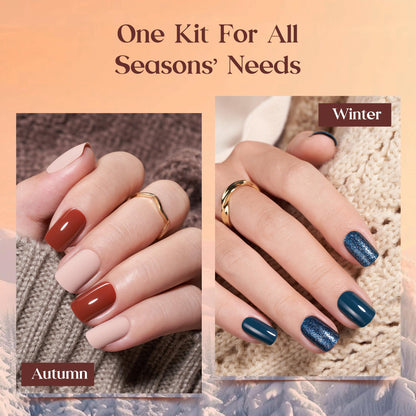 Beetles Press on Nails Kit 720Pcs 24 Colors, Press on Nails Short Almond Glossy Matte Glitter With Nail Glue & Nail Tabs Stickers, Natural Fit Lightweight Fake Nails Kit Art For Women Girls