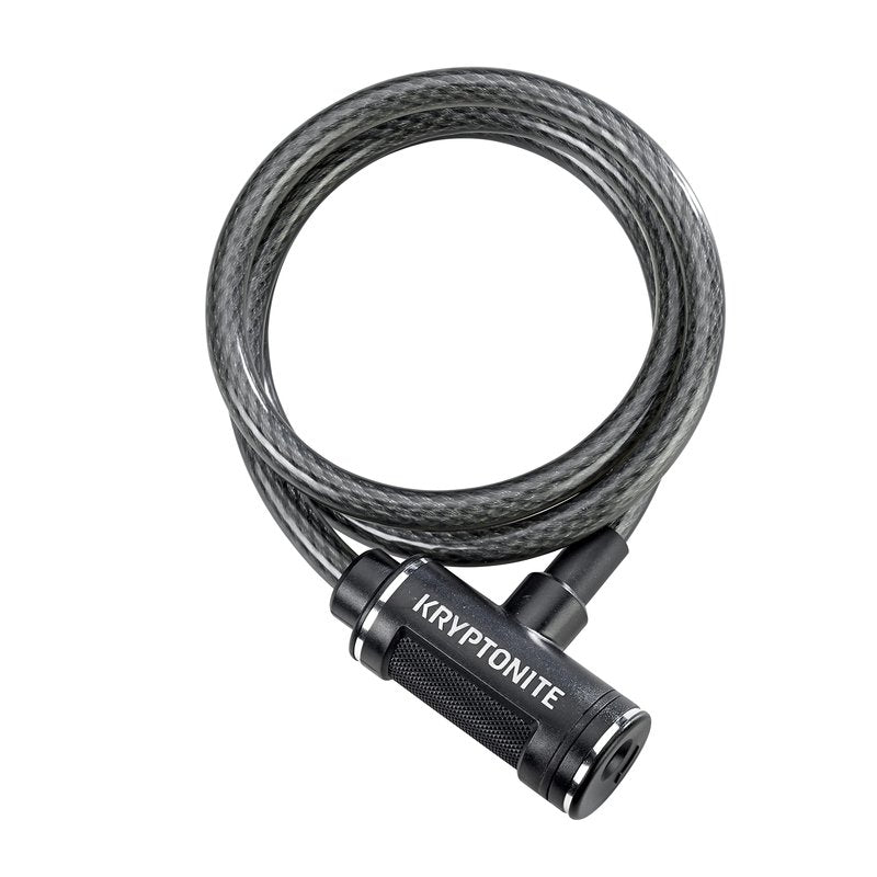 Kryptonite Parkview Bike Lock Cable, 6ft. x 12mm Braided Steel Cable Anti-Theft Security Bicycle Lock with Keys for Outdoor Equipment, Bicycles, Scooters, Fence, Gate