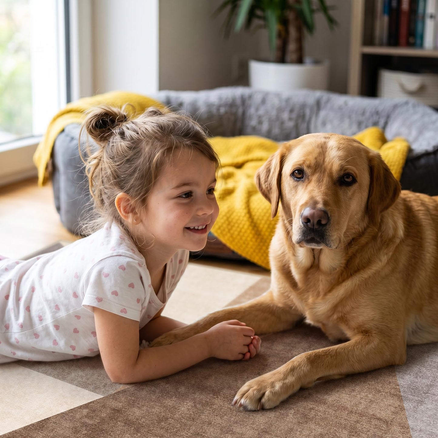 Washable Modern 2x3 Area Rug: Non-Slip Small Throw Carpet Pet Friendly Low Pile Mat for Entryway Kitchen Bedroom Bathroom Floor Stain Resistant Indoor Geometric Rug Brown